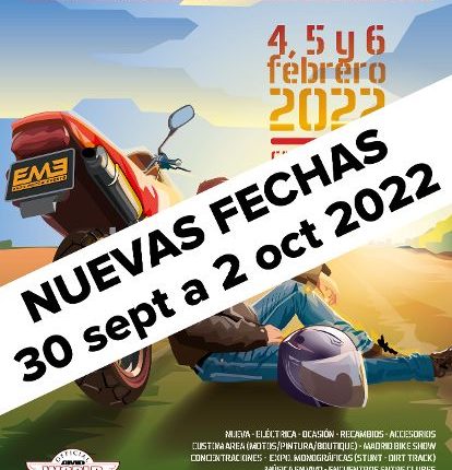 Cartel MOTORAMA 2022 aplazado