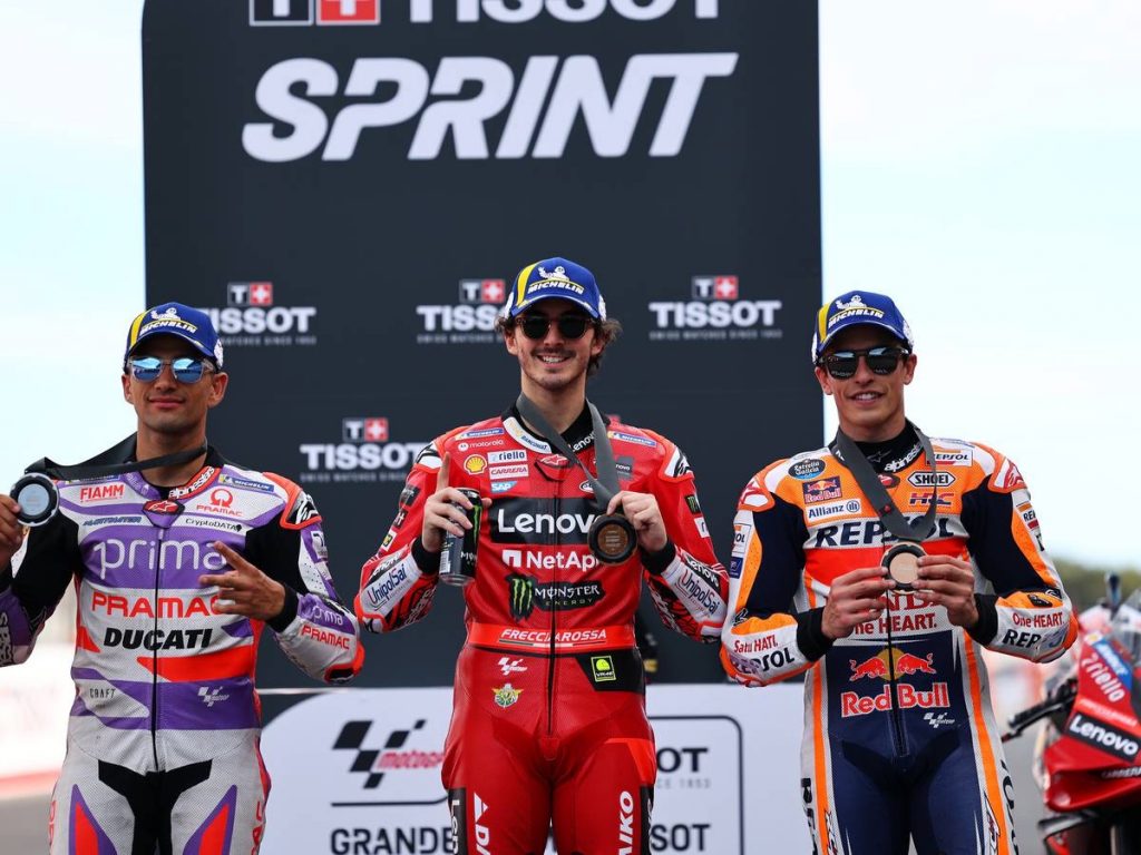 Bagnaia gana la primera carrera al sprint seguido de Jorge Martin y ...